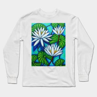 Nymphaea Blue Long Sleeve T-Shirt